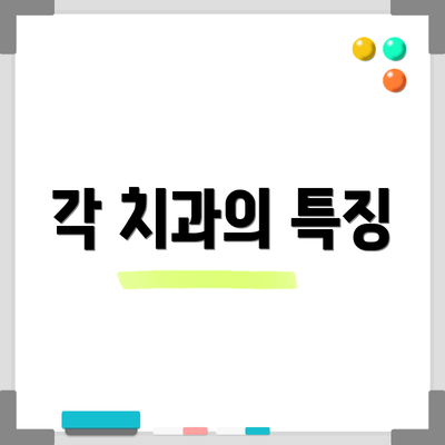 각 치과의 특징