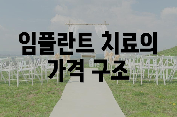 임플란트 치료의 가격 구조