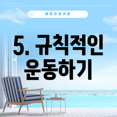 5. 규칙적인 운동하기