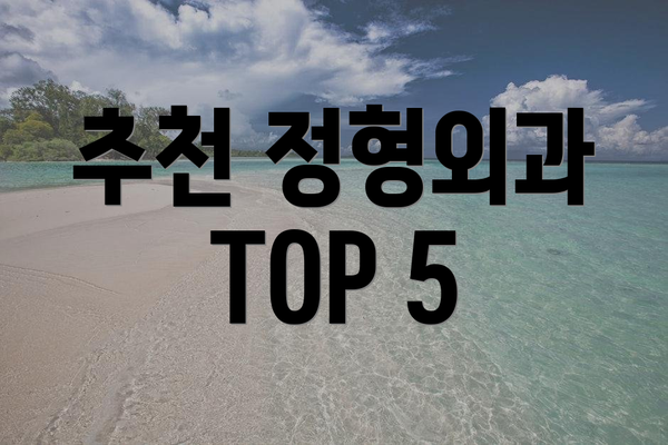 추천 정형외과 TOP 5