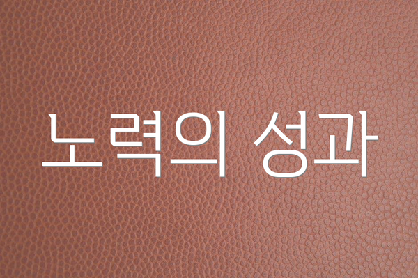 노력의 성과