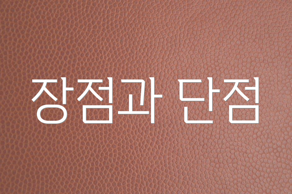 장점과 단점
