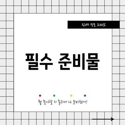 필수 준비물