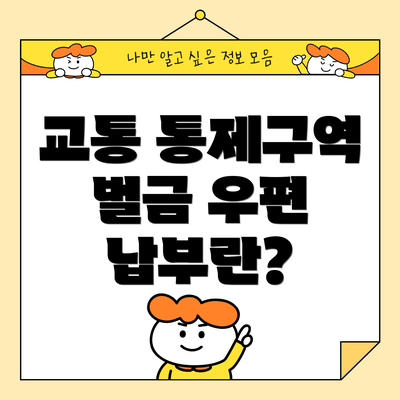 교통 통제구역 벌금 우편 납부란?