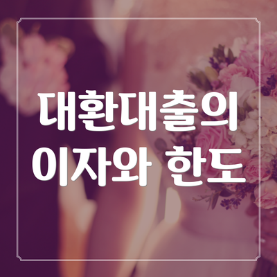 대환대출의 이자와 한도