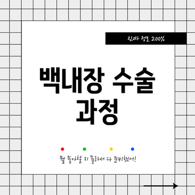 백내장 수술 과정