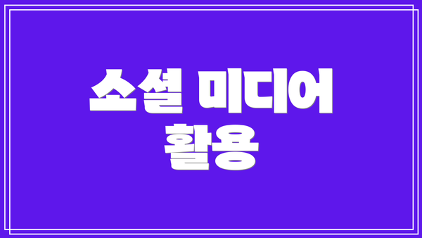 소셜 미디어 활용