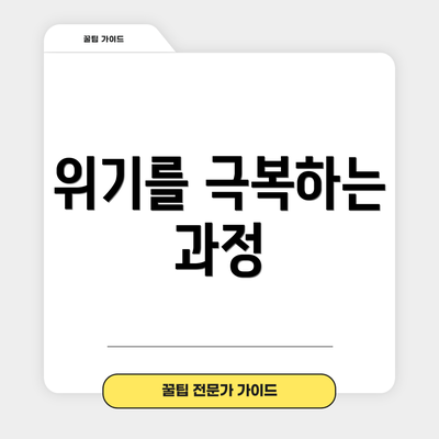 위기를 극복하는 과정