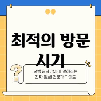 최적의 방문 시기